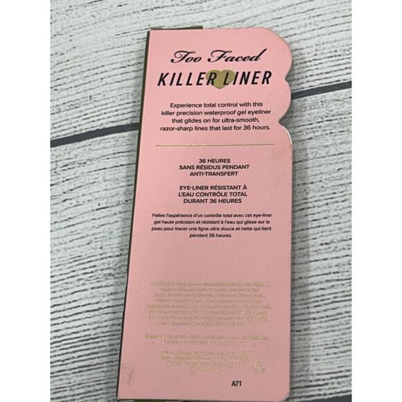 Too Faced Killer Liner 36 Hour Non Flaking Waterproof Eyeliner 1.2 g / 0.04 oz - Picture 4 of 5